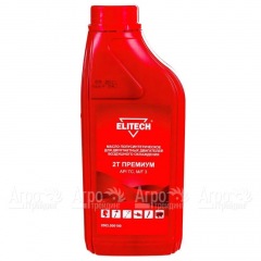 Масло моторное полусинтетическое Elitech 2002.000100 API TC, M/F 3 1 л для 2-х тактных двигателей в Нижнем Новгороде