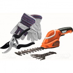 Ножницы аккумуляторные для травы Black+Decker GSL 700 KIT-QW в Нижнем Новгороде