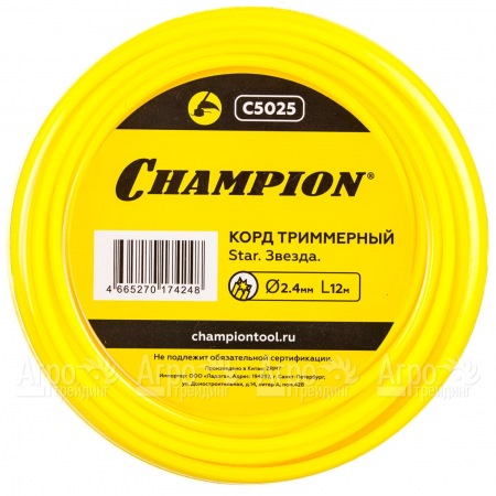 Корд триммерный Champion Star 2.4мм, 12м (звезда) в Нижнем Новгороде