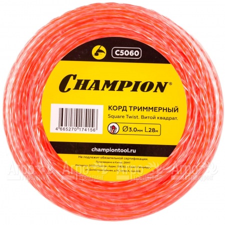 Корд триммерный Champion Square Twist Duo 3.0мм, 28м (витой квадрат)  в Нижнем Новгороде