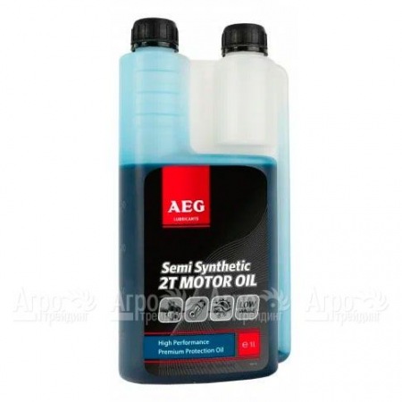 Масло п/с с дозатором AEG Semi Synthetic 2T Motor Oil API TC 1 л для 2-х тактных двигателей в Нижнем Новгороде