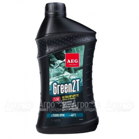 Масло синтетическое AEG Green HP 2T Motor Oil API TC 1 л для 2-х тактных двигателей  в Нижнем Новгороде