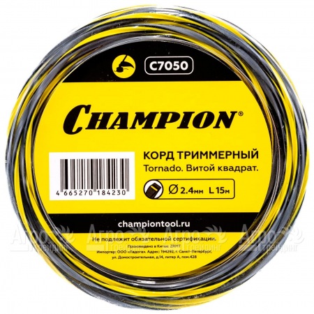 Корд триммерный Champion Tornado 2.4мм, 15м (витой квадрат)  в Нижнем Новгороде